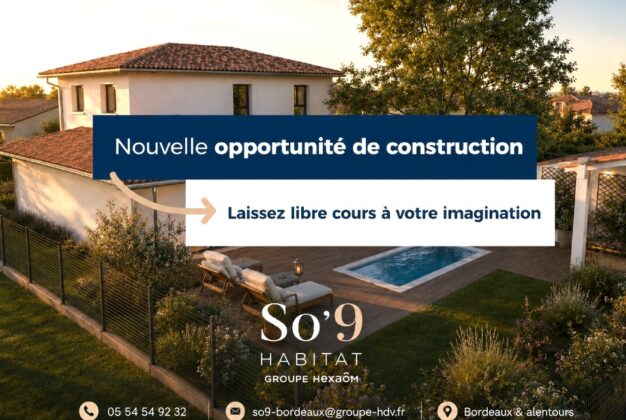 Votre maison de 127 m&sup2; sur la commune de Andernos-les-Bains avec So'9 Habitat